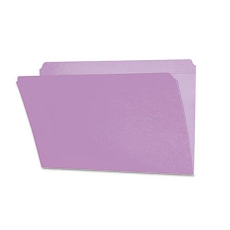 Made-To-Stick File Folders; Straight Cut; Reinforced Top Tab; Legal; Lavender; 100-Box MA39409